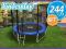 Trampolina Ogrodowa z siatką 244cm 8FT Kinderplay