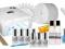ZESTAW DO MANICURE HYBRYDOWY 7x LAKIER UV LAMPA UV