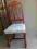 Kunsztowne krzesło drewniane, tapicer, do biurka