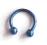 Kolczyk podkowa piercing stal blue 1,2mm 8mm 3mm