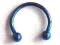 Kolczyk podkowa piercing stal blue 1,2mm 10mm 3mm