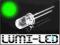 10x LED 5mm ZIELONA 8.000mcd 15st od LUMI-LED