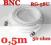 Kabel przewód BNC wtyk-wtyk RG58 U 0,5m 6990
