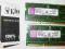 DDR3 4GB 2x2GB PC3 PC10600 1333MHz KINGSTON SODIMM