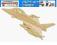 PUZZLE DREWNIANE 3D  SAMOLOT MYŚLIWIEC EUROFIGHTER