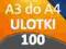 ULOTKI A3 SKŁADANE do A4 100 szt -Wysoka jakość-