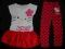 Komplet tunika tutu legginsy Hello Kitty 68 74