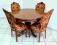 KOMPLET STÓŁ BAROKOWY 4 KRZESŁA ORZECH FRANCJA