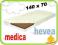 MATERAC DZIECIĘCY HEVEA KRZYŚ 140/70 HEVEA/ MEDICA
