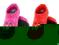 Kapcie SOXO z buźkami, ABS, 3 kolory, roz.35-36