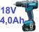 Wkrętarka MAKITA DHP480RME 18V akumulatory 4,0Ah