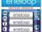 4 x Panasonic Eneloop R6 AA 2000mAh BK-3MCCE Akum.