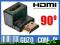 gk415b ADAPTER HDMI GNIAZDO KĄTOWY 90 STOPNI 20mm