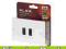 Gniazdo naścienne 2x HDMI białe