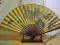 B DUŻY WACHLARZ ORIENTALNY RECZNIE MALOWANY AKWARE