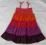Kolorowe pasy sukienka JOE na 104 bawełna falbany