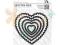 :EWA: Zestaw wykrojników X-Cut SCALLOPED HEART 5 s