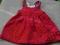 sukienka NEXT 12-18m 86cm czerwona sztruks cienki