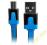 Kabel USB - micro USB płaski niebieski F.VAT
