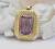 ART DECO WIELKI ZŁOTY 585 WISIOR  AMETYST 15,4 g!!
