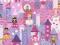 Tkanina Princesses and Castles Pink Timeless Treas
