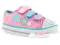 Rózowe świecące BUTY TRAMPKI SKECHERS na rzepy 28