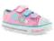 Rózowe świecące BUTY TRAMPKI SKECHERS na rzepy 29
