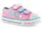 Rózowe świecące BUTY TRAMPKI SKECHERS na rzepy 30