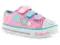 Rózowe świecące BUTY TRAMPKI SKECHERS na rzepy 31