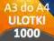 ULOTKI A3 SKŁADANE do A4 1000 szt - gazetki -