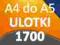 ULOTKI A4 SKŁADANE do A5 1700 szt -Wysoka jakość-