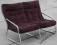 SOFA SIEDZISKO DWUOSOBOWA CHROM+ BRĄZ DESIGN BDB