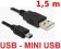 Kabel USB wtyk - Mini USB wtyk NOKIA CANON - 1,5m