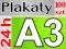 A3 PLAKATY 135g 100szt DRUK 24h Plakat A0 A1 A2 A4