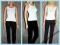 *H&amp;M* BASIC, top, koszulka w paski r. 146-152