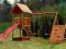 Plac zabaw, domek z drewna drewniany dla dziecka