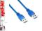 4World Kabel USB 3.0 AM-AM 3.0m niebieski