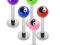 Piercing kolczyki do brody labret ying-yang