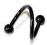 Kolczyk do ciała spirala twister 1.2/6/3mm czarna