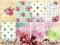 Papier SCRAPBOOKING kwiaty Shabby Chic retro 8szt