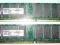 Pamięć RAM DDR 2x1024MB=2048MB (2GB) PC3200 400MHz