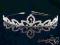 Diadem KORONA TIARA ŚLUBNA z cyrkoniami srebrny