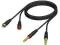 Kabel 2xRCA-2xJack MONO 6.3mm-3m-Procab-PT