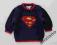 H&amp;M - GRANATOWY SWETEREK SUPERMAN 2-4M 62