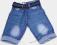 SPODENKI krótkie JEANS podwijane 146