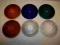 Szkła do kolorofonu  PRL - 6 szt