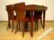 STÓŁ I 4 KRZESŁA  ART DECO J.HALABALA _mobilier_