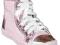 GUESS Biało-srebrne trampki długie rozm.31,5