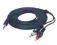 KABEL 3m 2 x RCA CHINCH - JACK 3.5mm BLUE