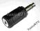 Przejściówka Wtyk JACK 3,5mm  Gniazdo JACK 2,5mm